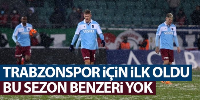 Trabzonspor için Rizespor maçında ilk yaşandı