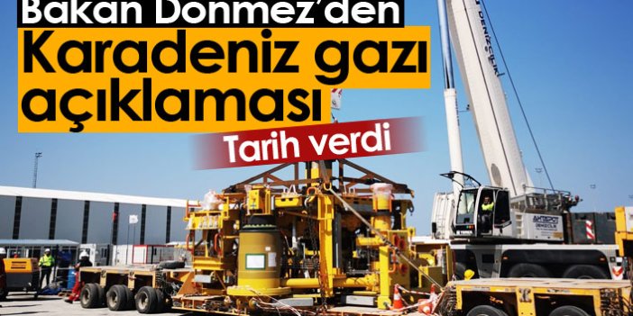 Bakan Dönmez'den, 'Karadeniz gazı' açıklaması