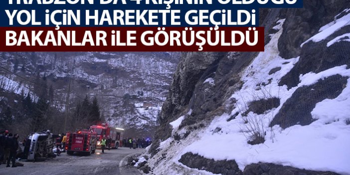 Trabzon'da 4 kişinin öldüğü yol için harekete geçildi!