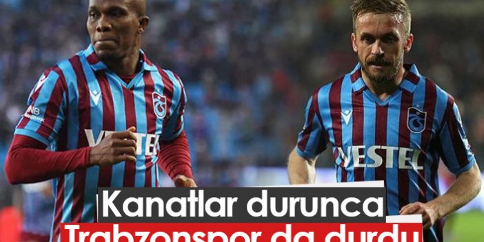 Kanatlar durunca Trabzonspor da durdu