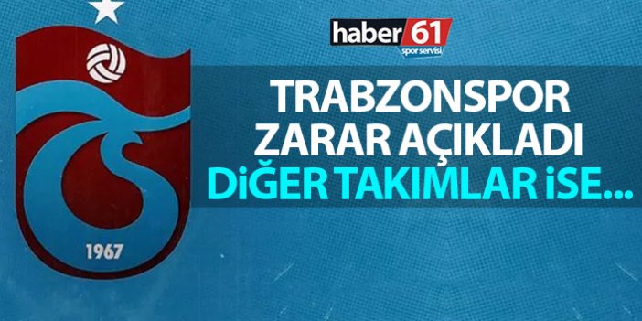 Trabzonspor zarar açıkladı!