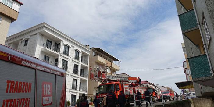 Trabzon'da 5 katlı binada yangın! 1 kişi dumandan etkilendi