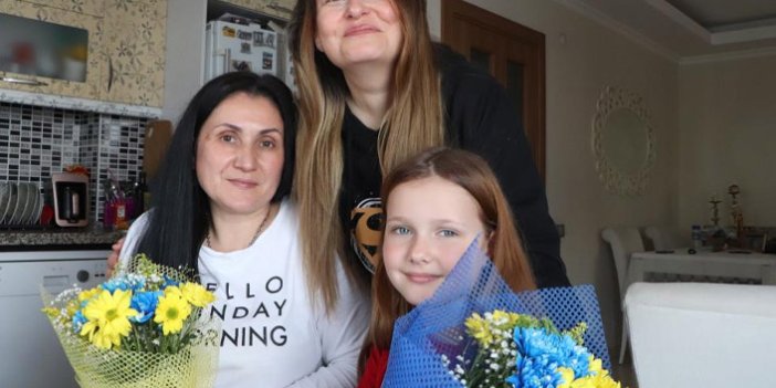 Samsunlu aile Ukraynalı anne ve kızına kapılarını açtı