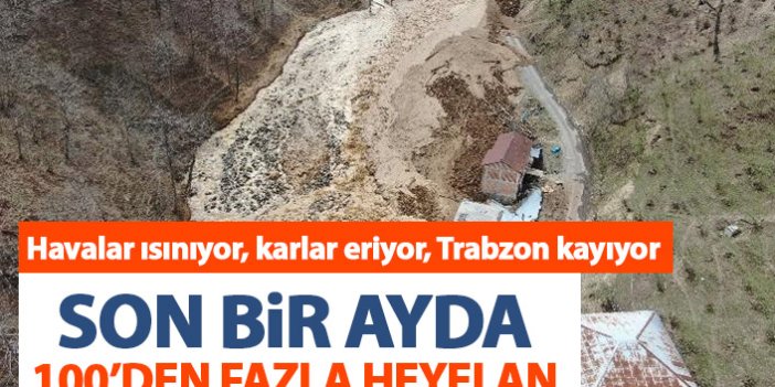 Trabzon'da son bir ayda 100'den fazla heyelan