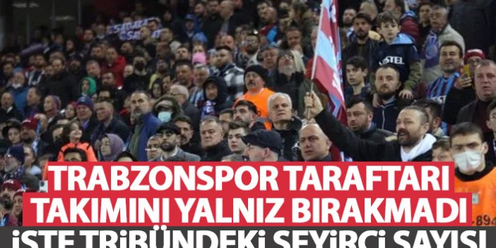 Trabzonspor taraftarı yine yalnız bırakmadı! Tribünlerde kaç kişi vardı?