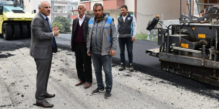 Zorluoğlu Trabzon'daki üstyapı çalışmalarını denetledi