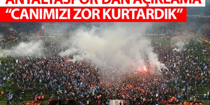 Antalyaspor'dan flaş Trabzonspor maçı açıklaması: Canımızı zor kurtardık!