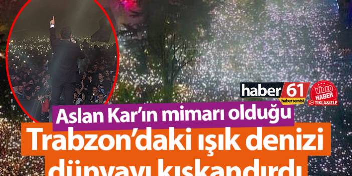 Trabzon’daki şampiyonluk kutlaması dünyayı kıskandırdı! Işık denizi
