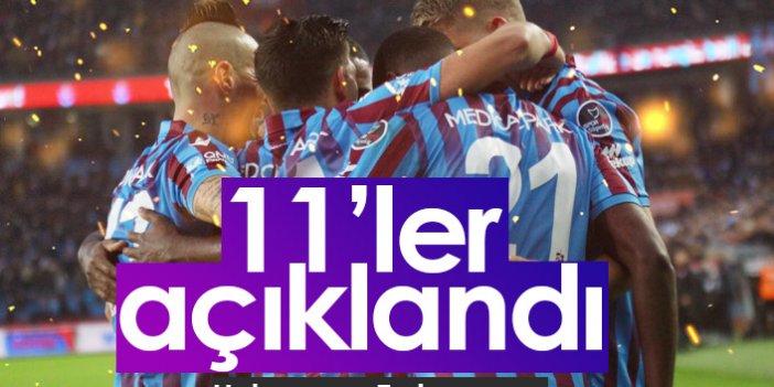 Hatayspor Trabzonspor – 11’ler açıklandı