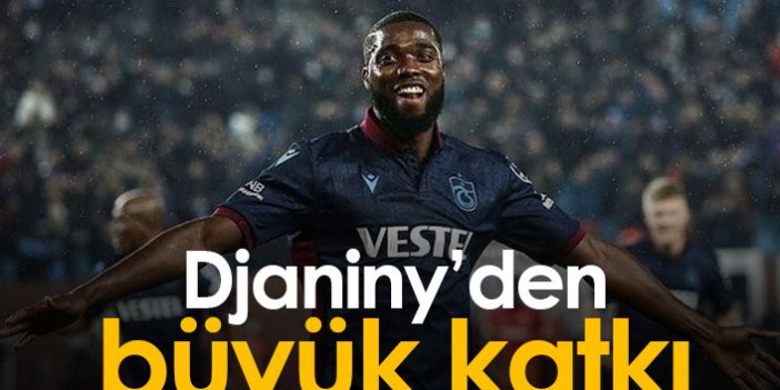 Trabzonspor'da Djaniny'dan büyük katkı