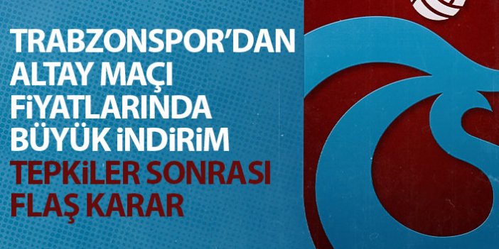 Başkan Ahmet Ağaoğlu açıkladı! Trabzonspor'un Altay maçı biletlerinde büyük indirim