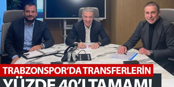 Trabzonspor'da transferin yüzde 40'ı tamam