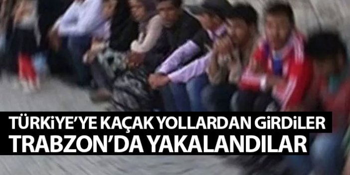 Türkiye'ye kaçak girdiler Trabzon'da yakalandılar