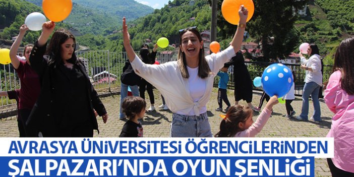 Avrasya Üniversitesi öğrencilerinden Şalpazarı'nda oyun şenliği