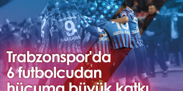 Trabzonspor'da 6 futbolcudan hücuma büyük katkı