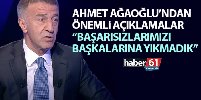 Ahmet Ağaoğlu açıklamalarda bulundu
