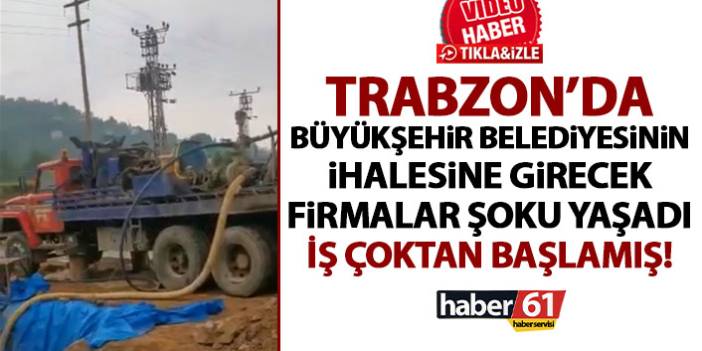 Trabzon’da başlayan iş için ihale teklifi aldılar iddiası! Belgeleri ile yayınlandı