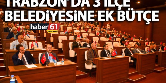 Trabzon'da 3 Belediye'ye ek bütçe