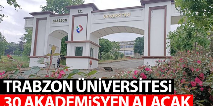 Trabzon Üniversitesi 30 akademisyen alacak
