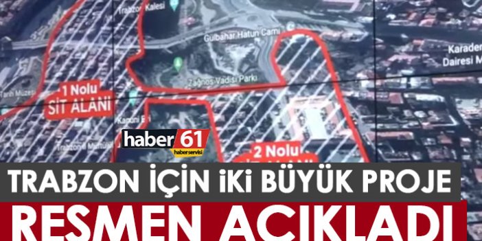 Zorluoğlu Trabzon için iki büyük proje açıkladı!