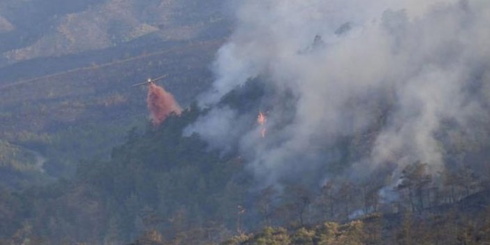 Marmaris'te orman yangınlarına müdahale sürüyor