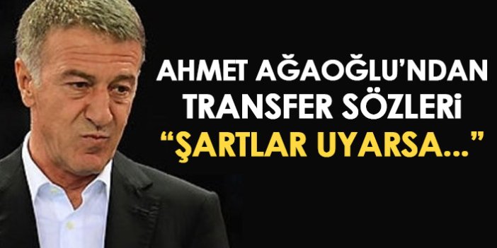 Ahmet Ağaoğlu'ndan transfer açıklaması: Şartlar uyarsa...