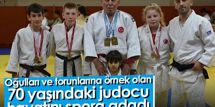 Oğulları ve torunlarına örnek olan 70 yaşındaki judocu hayatını spora adadı