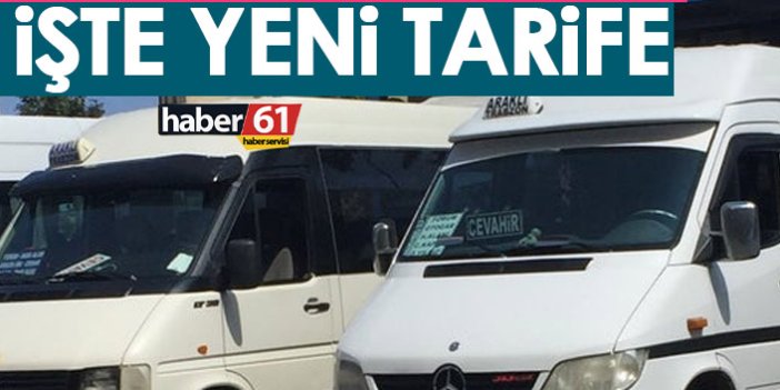 Trabzon'da minibüs fiyatlarına da zam geldi!