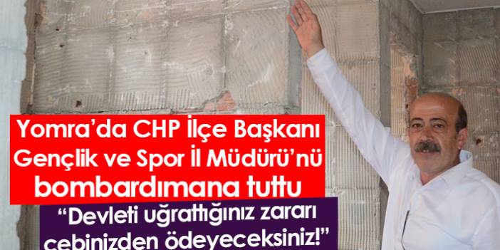 Yomra CHP İlçe Başkanından Gençlik ve Spor İl Müdürüne sert çıkış!