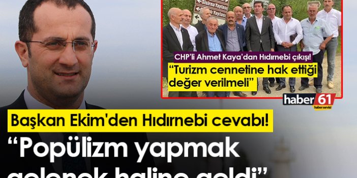 Başkan Ekim'den Ahmet Kaya'ya Hıdırnebi cevabı!