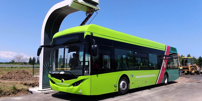 Türkiye'nin ilk hızlı şarj özelliğine sahip elektrikli otobüsleri Samsun'da