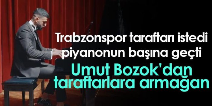 Trabzonspor taraftarı istedi, piyanonun başına geçti!