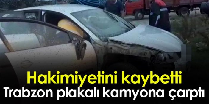 Samsun'da kaza! Trabzon plakalı kamyona çarptı
