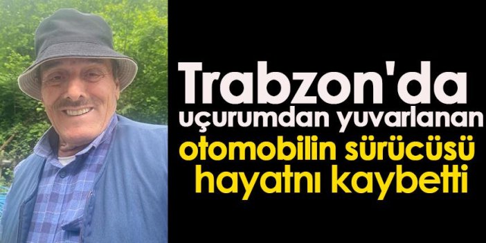 Trabzon'da uçurumdan yuvarlanan otomobilin sürücüsü öldü!