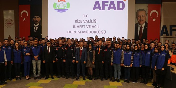 Rize AFAD'a 137 yeni genç personel alındı