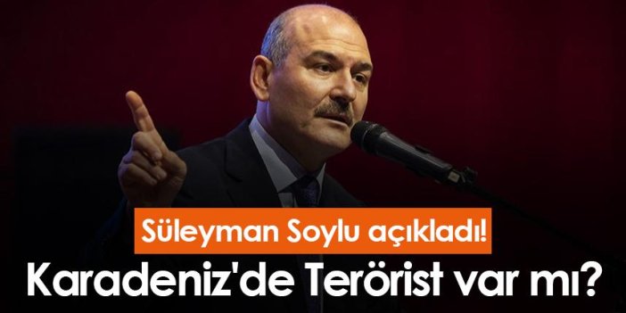 Süleyman Soylu açıkladı! Karadeniz'de Terörist var mı?