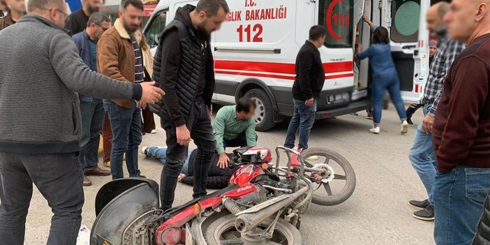 Samsun'da otomobil ve motosiklet çarpıştı: 1 yaralı