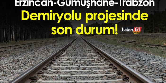 Erzincan-Gümüşhane-Trabzon Demiryolu projesinde son durum