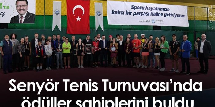 Trabzon'da Senyör Tenis Turnuvası’nda ödüller sahiplerini buldu