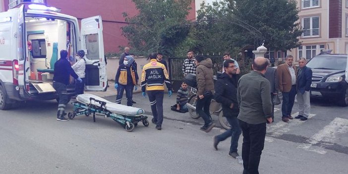 Samsun'da motosikletin çarptığı yaya ve motosiklet sürücüsü yaralandı