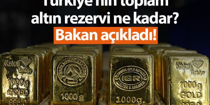 Türkiye'nin toplam altın rezervi ne kadar? Bakan dönmez açıkladı