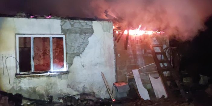 Samsun'da tek katlı evde çıkan yangında bir kişi yaralandı