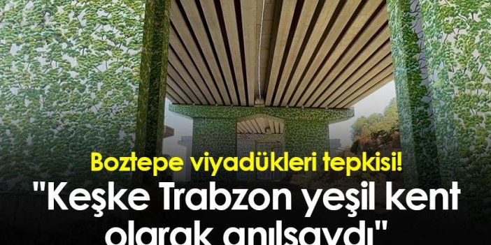 Kahraman'dan Boztepe viyadükleri tepkisi! ''Keşke Trabzon Yeşil Kent Olarak Anılsaydı''