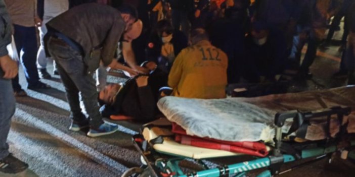 Samsun'da kaza yapan motosikletli kurye yaralandı