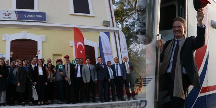 AB Türkiye Delegasyonu Başkanı Meyer-Landrut, Samsun'da tren yolculuğu yaptı