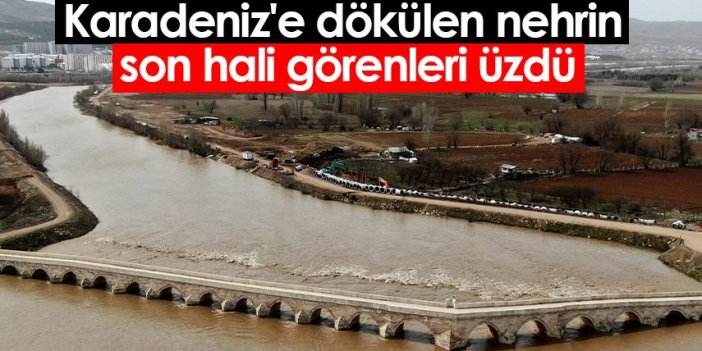 Karadeniz'e dökülen nehrin son hali görenleri üzdü