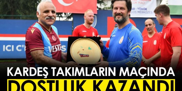 Trabzon'da kardeş takımların maçında dostluk kazandı