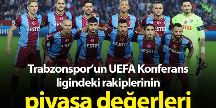 Trabzonspor’un UEFA Konferans ligindeki rakiplerinin piyasa değerleri