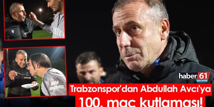 Trabzonspor'dan Abdullah Avcı'ya 100. maç kutlaması!