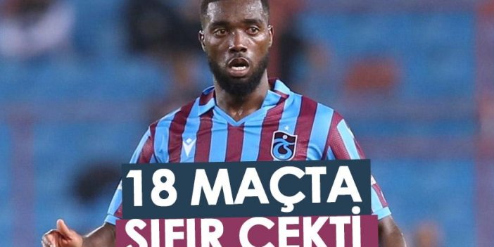 Trabzonspor'da Djaniny hayal kırıklığı yarattı! 18 maçta sıfır çekti